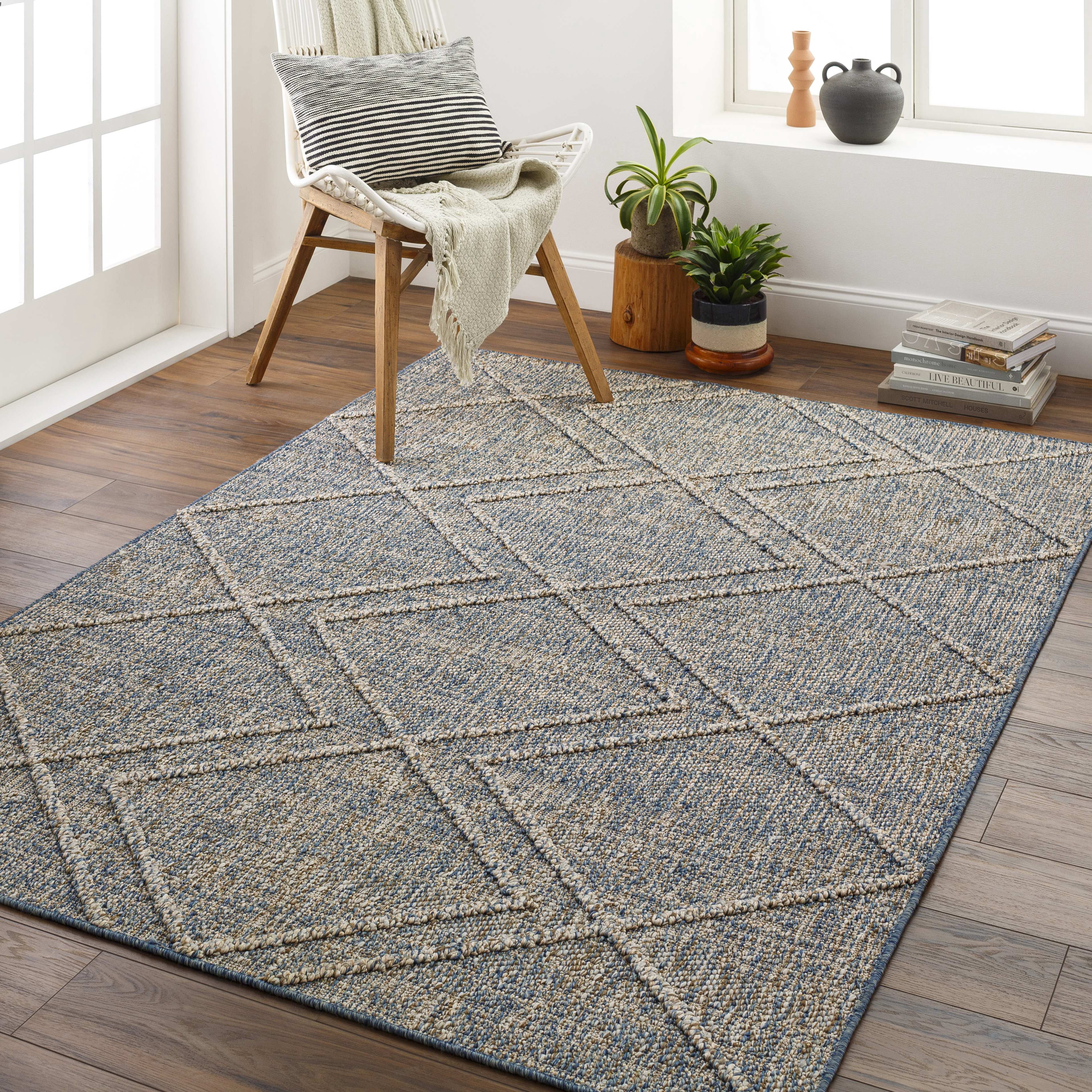 Mark&Day Outdoor Rugs, 2x4 East River Modern Indoor/Outdoor Dark Gray ...