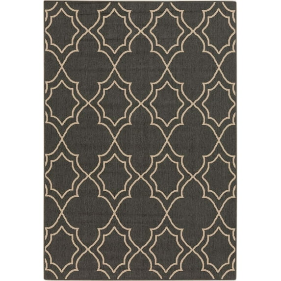 Mark&Day Outdoor Rugs, 2x4 Liam Cottage Indoor/Outdoor Black Area Rug, Non Shedding Black Beige Carpet for Patio, Porch, Deck, Bedroom, Living Room or Kitchen (2'5" x 4'5")
