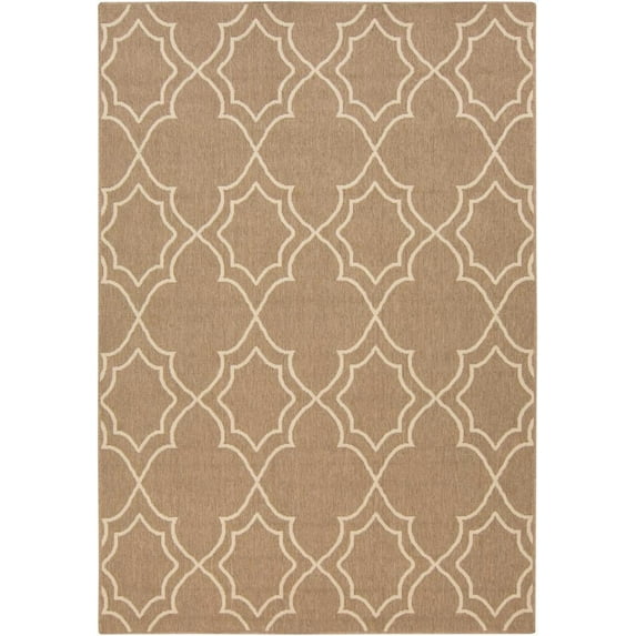 Mark&Day Outdoor Rugs, 2x4 Liam Cottage Indoor/Outdoor Camel Area Rug, Non Shedding White Beige Carpet for Patio, Porch, Deck, Bedroom, Living Room or Kitchen (2'5" x 4'5")