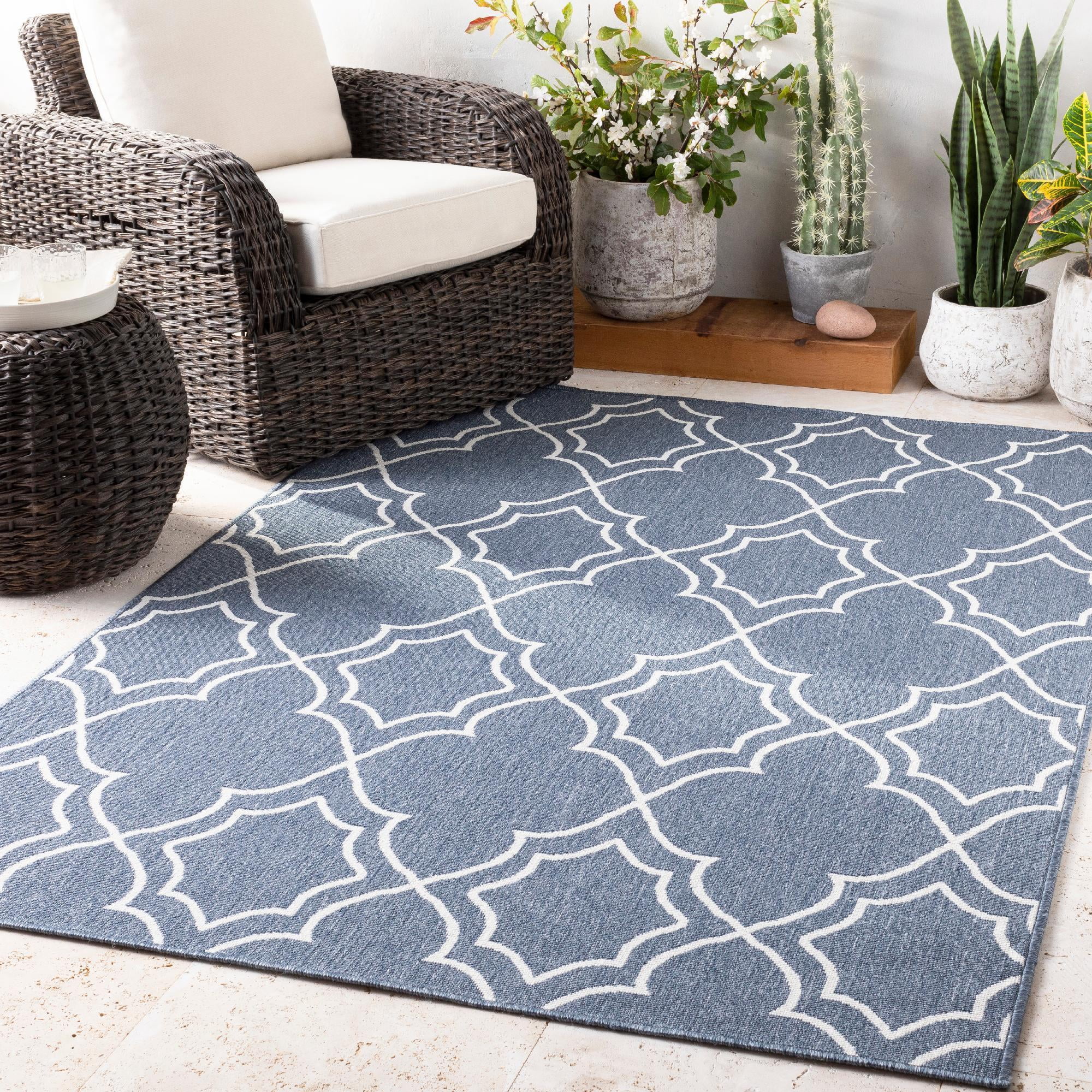 Mark&Day Outdoor Area Rugs, 2x4 Liam Cottage Indoor/Outdoor Charcoal ...