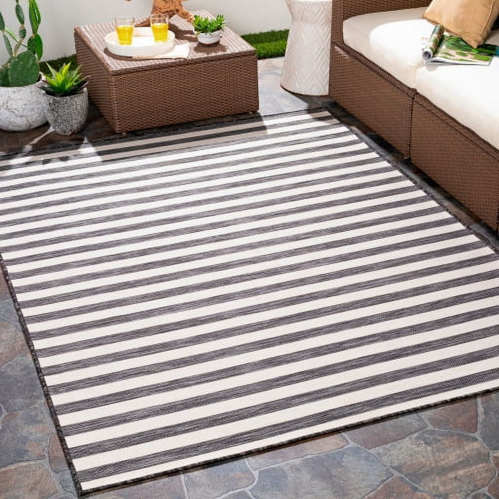 Mark&Day Outdoor Area Rugs, 2x7 Alize Cottage Indoor/Outdoor Black ...