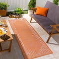 thumbnail image 1 of Mark&Day Outdoor Rugs, 2x7 Calslagen Traditional Indoor/Outdoor Bright Orange Runner Area Rug, Non Shedding Orange Carpet for Patio, Porch, Deck, Bedroom, Living Room or Kitchen (2'6" x 7'3" Runner), 1 of 6