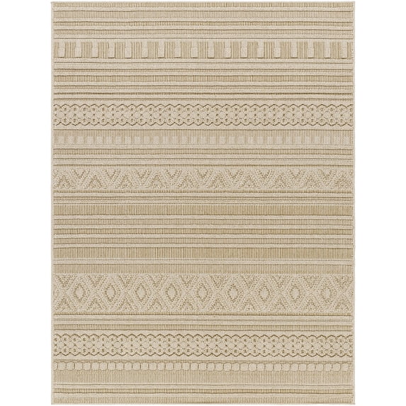 Mark&Day Outdoor Rugs, 3x7 Chrstina Modern Indoor/Outdoor Camel Runner Area Rug, Non Shedding Brown White Carpet for Patio, Porch, Deck, Bedroom, Living Room or Kitchen (2'7" x 7'3" Runner)