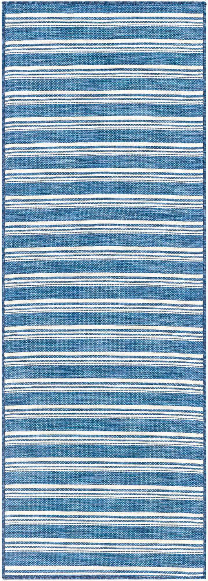 Mark&Day Outdoor Area Rugs, 2x7 Papenbeek Cottage Indoor/Outdoor Denim ...
