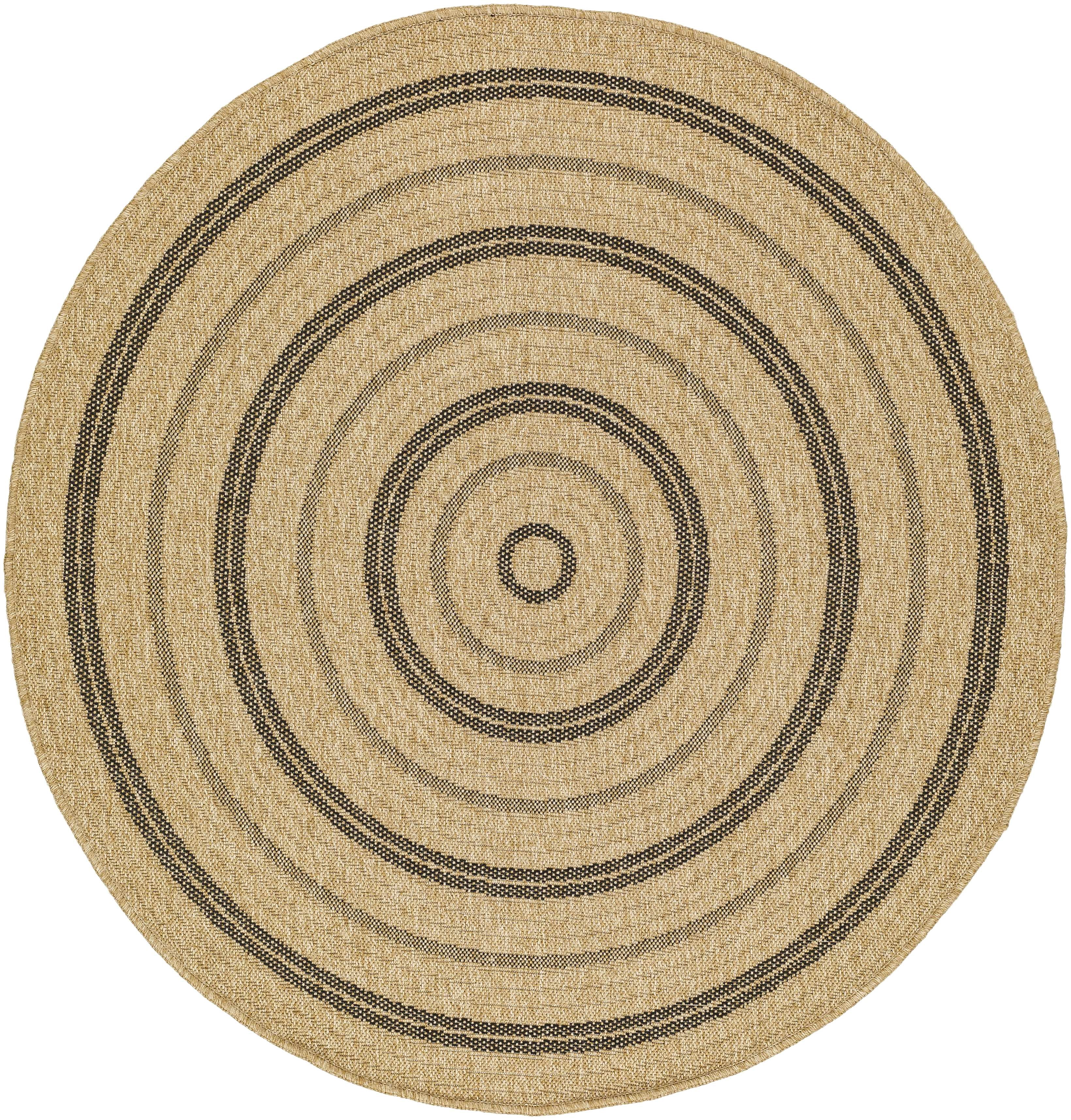 Mark&Day Outdoor Rugs, 3ft Round Emiko Cottage Indoor/Outdoor Beige ...