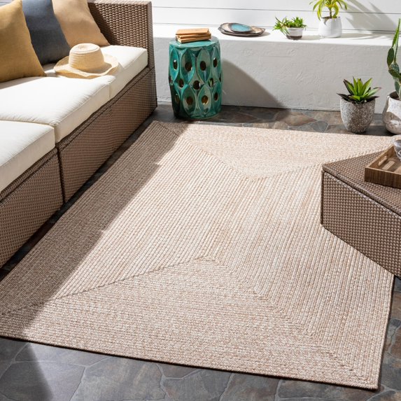 Mark&Day Outdoor Rugs, 3x5 Cuijk Cottage Indoor/Outdoor Camel Area Rug, Non Shedding Camel Carpet for Patio, Porch, Deck, Bedroom, Living Room or Kitchen (3' x 5')