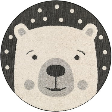 Mark&Day Outdoor Area Rugs, 4ft Round High Point Modern Indoor/Outdoor Beige Area Rug (3'11" Round)