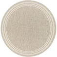 thumbnail image 1 of Mark&Day Outdoor Rugs, 5ft Round Wezep Traditional Indoor/Outdoor Light Gray Area Rug, Non Shedding Grey Beige White Carpet for Patio, Porch, Deck, Bedroom, Living Room or Kitchen (5'3" Round), 1 of 4