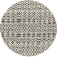 thumbnail image 1 of Mark&Day Outdoor Rugs, 5ft Round Wijns Global Indoor/Outdoor Black Area Rug, Non Shedding Black Beige Carpet for Patio, Porch, Deck, Bedroom, Living Room or Kitchen (5'3" Round), 1 of 7