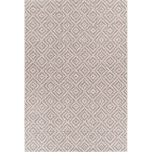 Mark&Day Outdoor Area Rugs, 5x7 Aekinga Traditional Indoor/Outdoor Pink ...