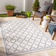 thumbnail image 1 of Mark&Day Outdoor Rugs, 5x7 Agenda Traditional Indoor/Outdoor Ivory Area Rug, Non Shedding Ivory Blue Carpet for Patio, Porch, Deck, Bedroom, Living Room or Kitchen (5'3" x 7'), 1 of 5