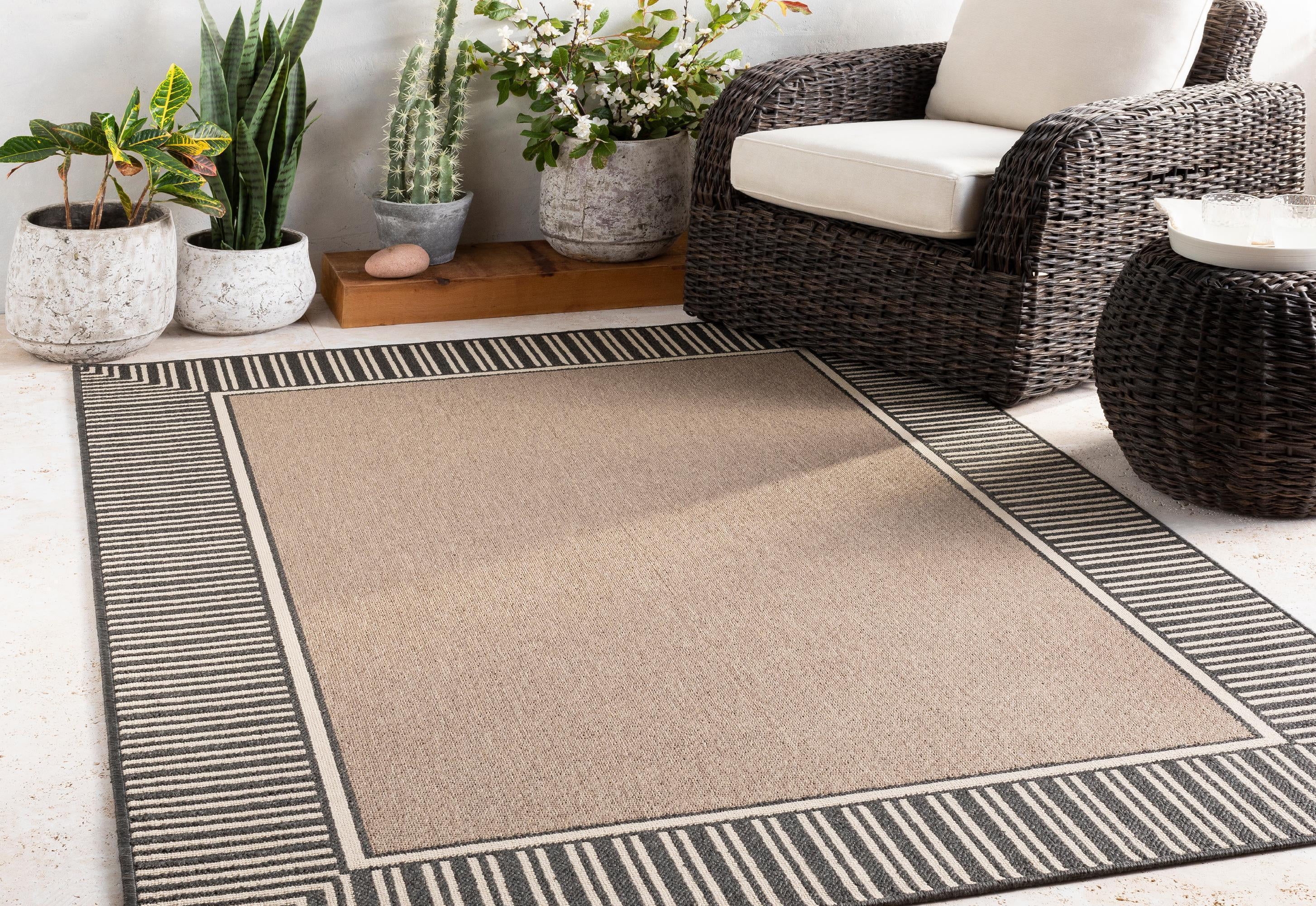 Mark&Day Outdoor Rugs, 5x7 Balgonie Cottage Indoor/Outdoor Camel Area ...