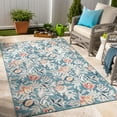 thumbnail image 1 of Mark&Day Outdoor Area Rugs, 5x7 Damar Cottage Indoor/Outdoor Dark Teal Area Rug (5'2" x 7'), 1 of 6