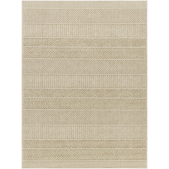 Mark&Day Outdoor Rugs, 5x7 Darron Modern Indoor/Outdoor Camel Area Rug, Non Shedding Brown White Carpet for Patio, Porch, Deck, Bedroom, Living Room or Kitchen (5'3" x 7')