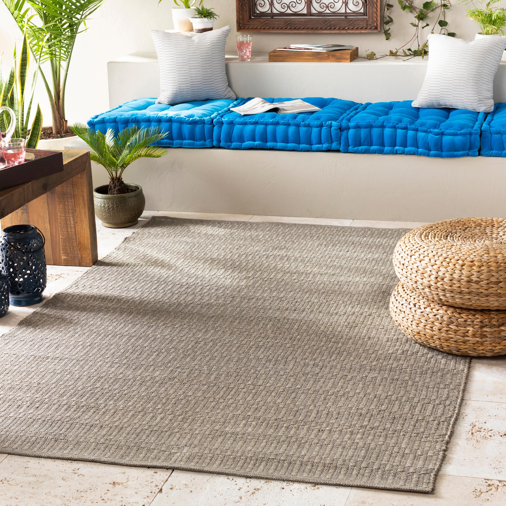 Couristan Recife Veranda Indoor / Outdoor Area Rug, Champagne- Taupe, 7 ...