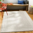 thumbnail image 1 of Mark&Day Outdoor Rugs, 5x7 Wezep Traditional Indoor/Outdoor Light Gray Oval Area Rug, Non Shedding Grey Beige White Carpet for Patio, Porch, Deck, Bedroom, Living Room or Kitchen (5'3" x 7'3" Oval), 1 of 3