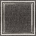 thumbnail image 1 of Mark&Day Outdoor Rugs, 7x7 Wezep Traditional Indoor/Outdoor Dark Gray Square Area Rug, Non Shedding Dark Grey Carpet for Patio, Porch, Deck, Bedroom, Living Room or Kitchen (6'7" Square), 1 of 6