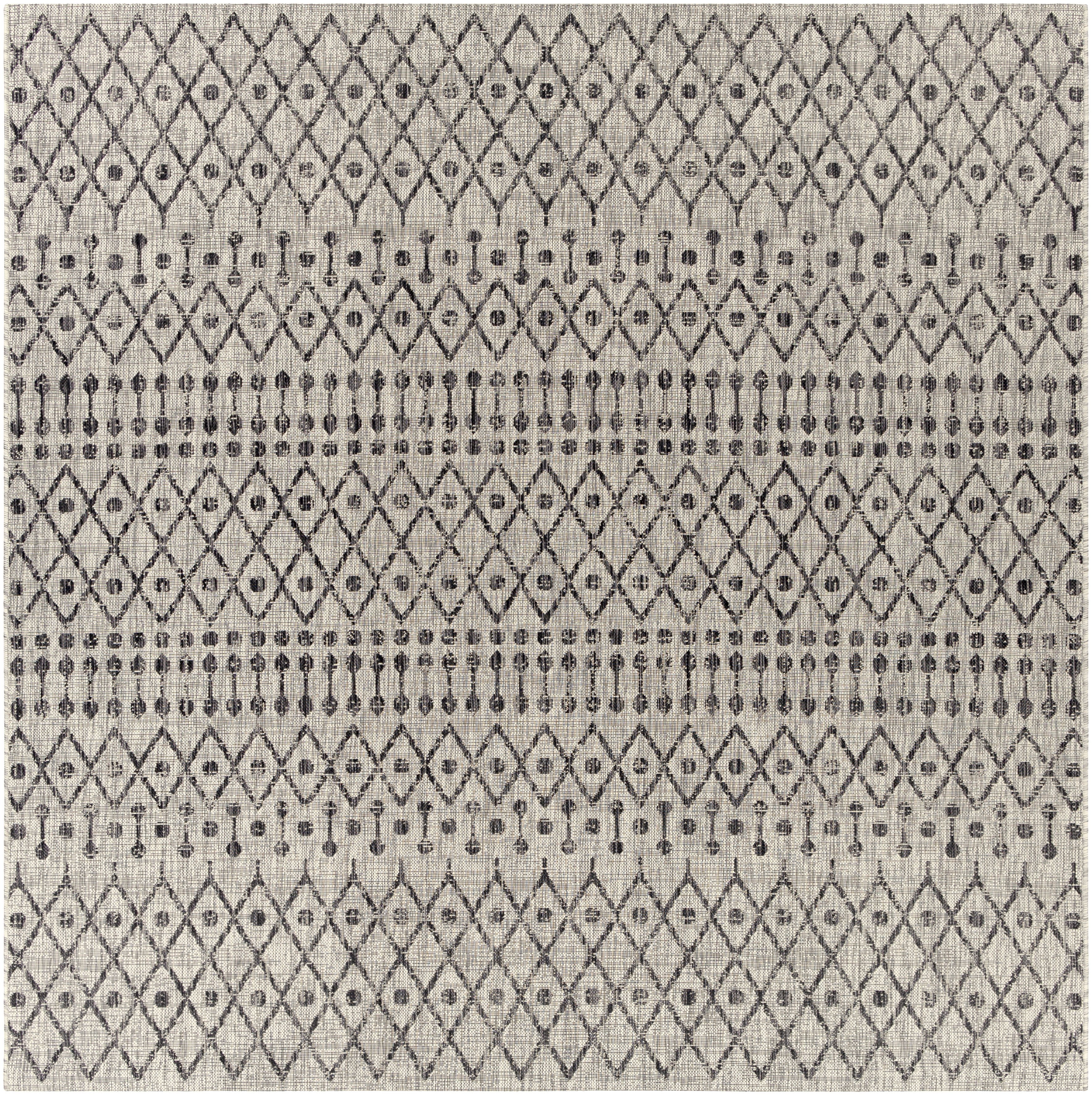 Mark&Day Outdoor Rugs, 7x7 Wijns Global Indoor/Outdoor Black Square ...