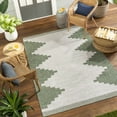 thumbnail image 1 of Mark&Day Outdoor Rugs, 7x7 Wolfheze Global Indoor/Outdoor Olive/Gray Square Area Rug, Non Shedding Green Grey Carpet for Patio, Porch, Deck, Bedroom, Living Room or Kitchen (6'7" Square), 1 of 6
