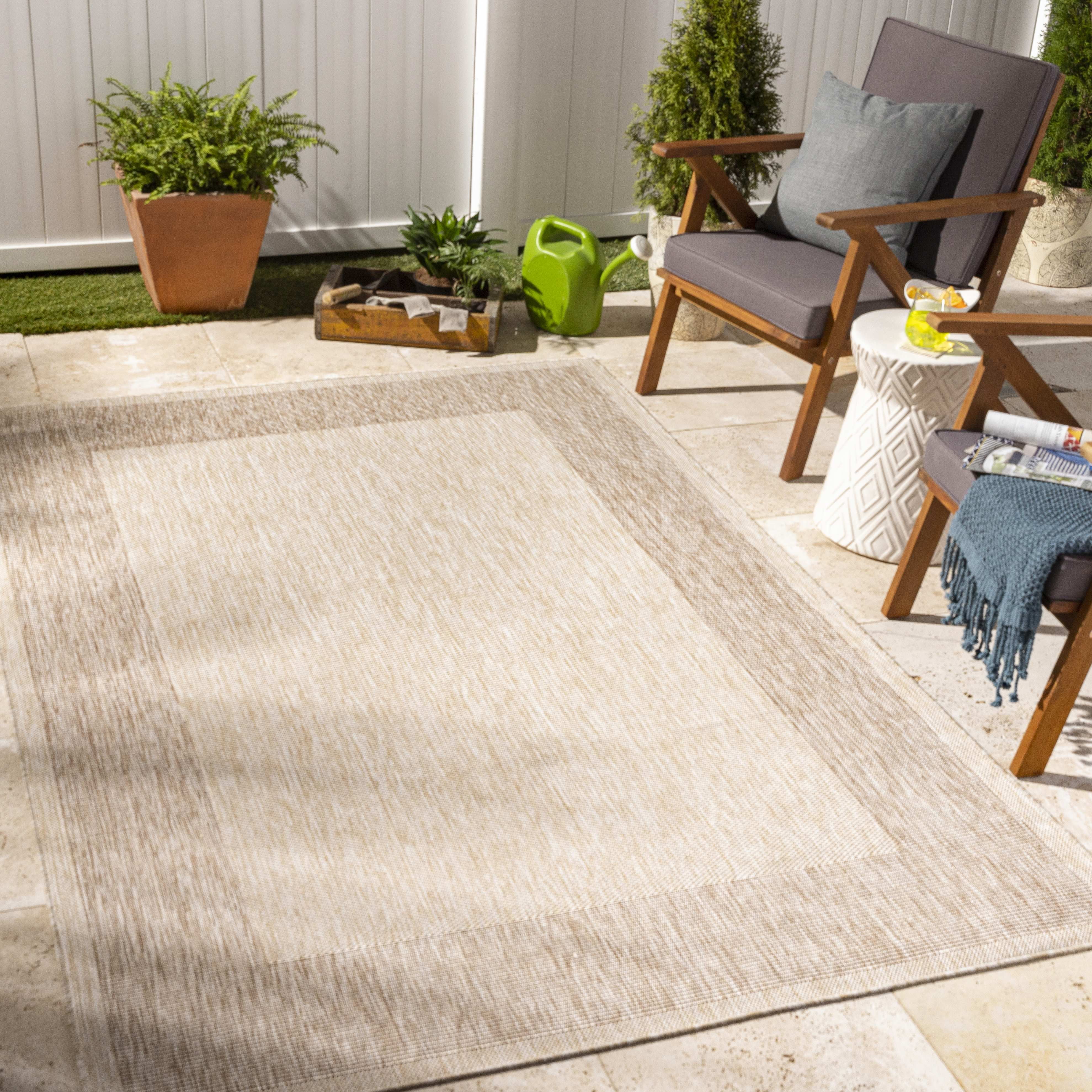 Mark&Day Outdoor Area Rugs, 6x9 Admire Cottage Indoor/Outdoor Beige ...