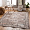 thumbnail image 1 of Mark&Day Outdoor Area Rugs, 6x9 Grave Traditional Indoor/Outdoor Dark Brown Area Rug (6'7" x 9'), 1 of 2
