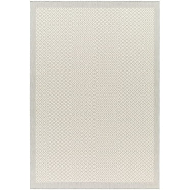 Mark&Day Outdoor Area Rugs, 6x9 Latoia Modern Indoor/Outdoor Light Gray Cream Area Rug (6'7" x 9')