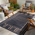thumbnail image 1 of Mark&Day Outdoor Rugs, 6x9 Metochi Global Indoor/Outdoor Tan Area Rug, Non Shedding Brown Blue Carpet for Patio, Porch, Deck, Bedroom, Living Room or Kitchen (6'7" x 9'), 1 of 3