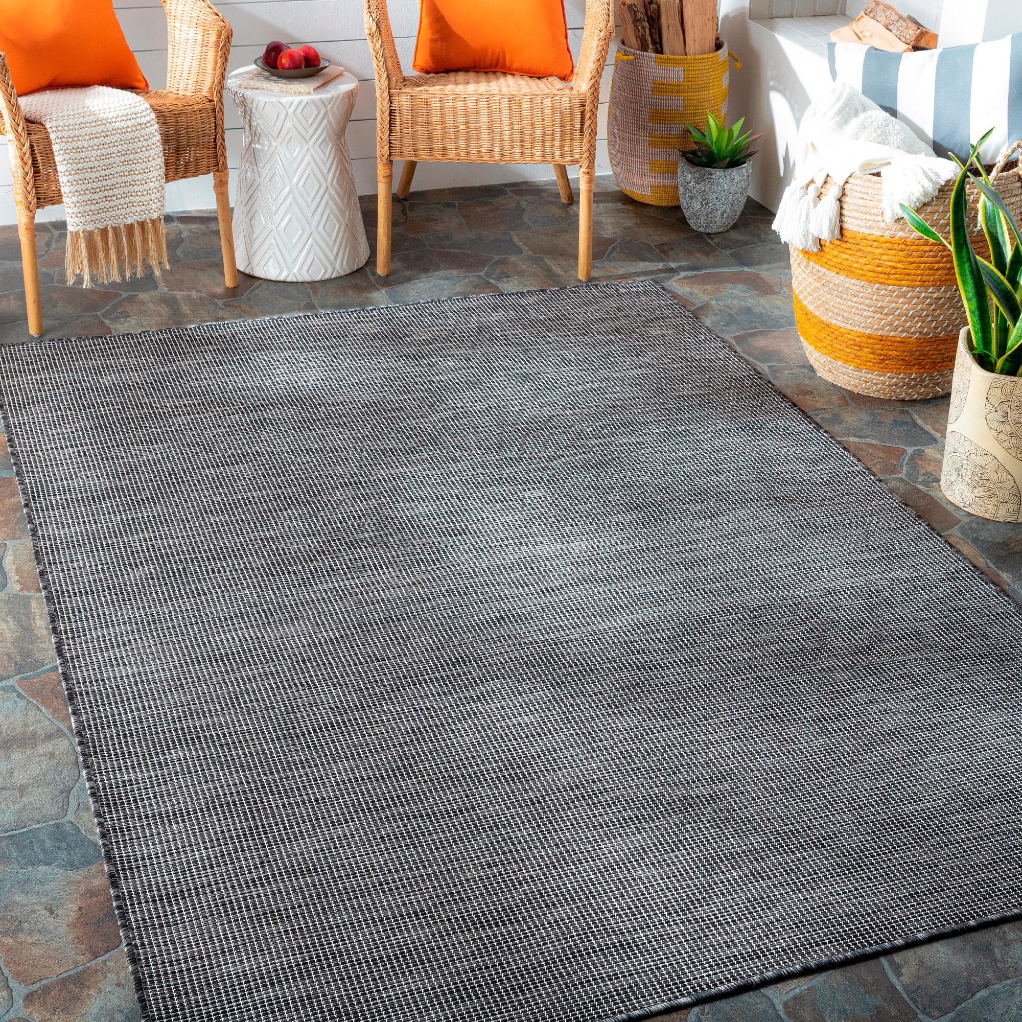 Mark&Day Outdoor Area Rugs, 6x9 Tonsel Traditional Indoor/Outdoor Black ...