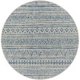 thumbnail image 1 of Mark&Day Outdoor Rugs, 7ft Round Elodie Global Indoor/Outdoor Dark Blue Area Rug, Non Shedding Blue Taupe Carpet for Patio, Porch, Deck, Bedroom, Living Room or Kitchen (6'7" Round), 1 of 8