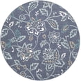thumbnail image 1 of Mark&Day Outdoor Rugs, 7ft Round Selma Cottage Indoor/Outdoor Charcoal Area Rug, Non Shedding Grey Blue Beige Carpet for Patio, Porch, Deck, Bedroom, Living Room or Kitchen (7'3" Round), 1 of 6