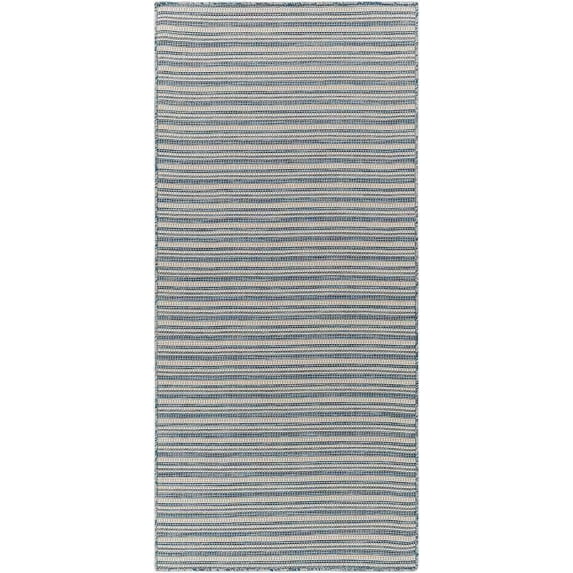 Mark&Day Outdoor Rugs, 8x10 Acheri Modern Indoor/Outdoor Dark Blue Area Rug, Non Shedding Blue Beige Carpet for Patio, Porch, Deck, Bedroom, Living Room or Kitchen (7'7" x 10')