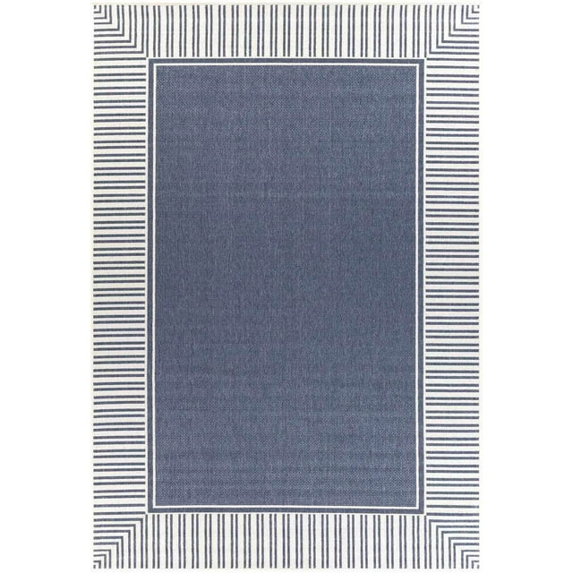 Mark&Day Outdoor Area Rugs, 7x10 Balgonie Cottage Indoor/Outdoor Charcoal Area Rug (7'3" x 10'6")