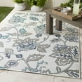 thumbnail image 1 of Mark&Day Outdoor Rugs, 7x7 Selma Cottage Indoor/Outdoor Aqua Square Area Rug, Non Shedding Blue White Carpet for Patio, Porch, Deck, Bedroom, Living Room or Kitchen (7'3" Square), 1 of 6