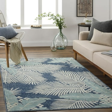 Mark&Day Outdoor Area Rugs, 7x9 Robards Coastal Indoor/Outdoor Ivory Area Rug (6'11" x 9')