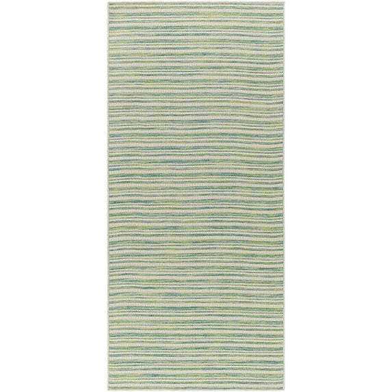 Mark&Day Outdoor Rugs, 8ft Round Acheri Modern Indoor/Outdoor Green Area Rug, Non Shedding Green Beige Carpet for Patio, Porch, Deck, Bedroom, Living Room or Kitchen (7'7" Round)