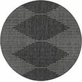 thumbnail image 1 of Mark&Day Outdoor Rugs, 8ft Round Okswerd Global Indoor/Outdoor Charcoal Area Rug, Non Shedding Grey White Carpet for Patio, Porch, Deck, Bedroom, Living Room or Kitchen (7'10" Round), 1 of 6