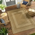 thumbnail image 1 of Mark&Day Outdoor Rugs, 8ft Round Tejuan Modern Indoor/Outdoor Beige/Brown Area Rug, Non Shedding Beige Brown Carpet for Patio, Porch, Deck, Bedroom, Living Room or Kitchen (7'10" Round), 1 of 5