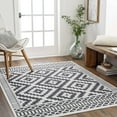 Mark&Day Outdoor Area Rugs, 8x10 Bushong Modern Indoor/Outdoor Black Area Rug (7'10" x 10