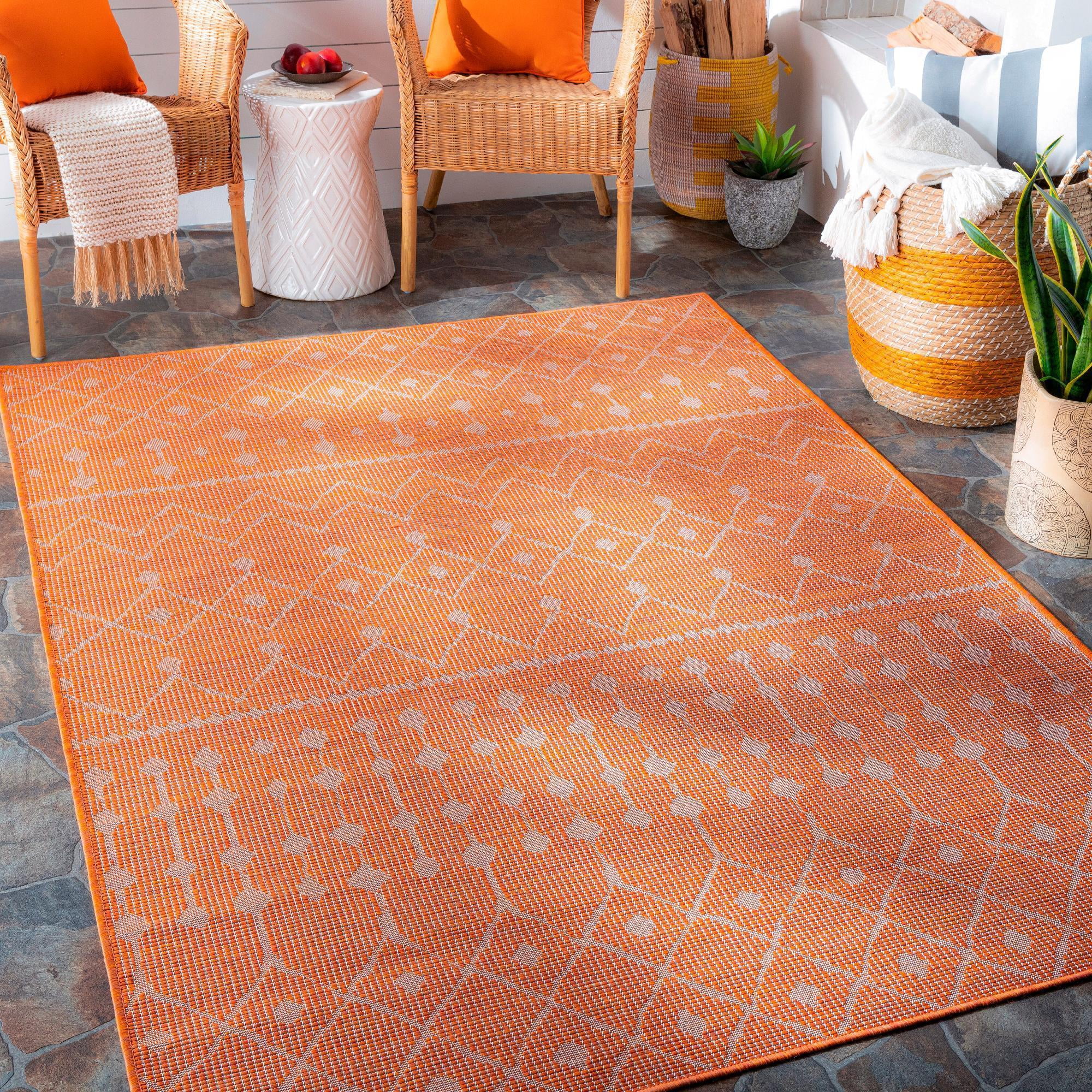 Mark&Day Outdoor Area Rugs, 8x10 Cruquius Global Indoor/Outdoor Bright ...