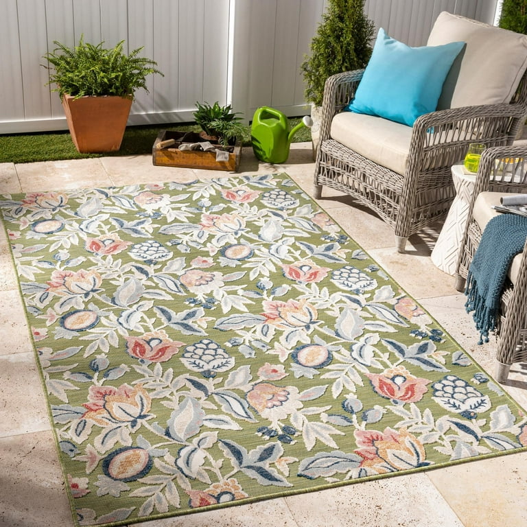 Mark Day Outdoor Area Rugs 8x10 Damar Cottage Indoor Outdoor Olive Area Rug 7 9