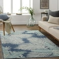 thumbnail image 1 of Mark&Day Outdoor Rugs, 8x10 Robards Coastal Indoor/Outdoor Ivory Area Rug, Non Shedding Ivory Blue Carpet for Patio, Porch, Deck, Bedroom, Living Room or Kitchen (7'10" x 10'), 1 of 6