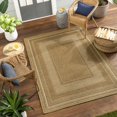 thumbnail image 1 of Mark&Day Outdoor Rugs, 8x10 Tejuan Modern Indoor/Outdoor Beige/Brown Area Rug, Non Shedding Beige Brown Carpet for Patio, Porch, Deck, Bedroom, Living Room or Kitchen (7'10" x 10'), 1 of 5