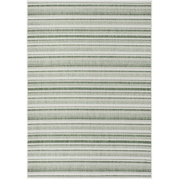 Mark&Day Outdoor Rugs, 8x8 PAU Global Indoor/Outdoor Moss Green Square Area Rug, Non Shedding Green Carpet for Patio, Porch, Deck, Bedroom, Living Room or Kitchen (7'10" Square)