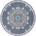 thumbnail image 1 of Mark&Day Outdoor Rugs, 9ft Round Balcarres Traditional Indoor/Outdoor Navy Area Rug, Non Shedding Blue White Grey Carpet for Patio, Porch, Deck, Bedroom, Living Room or Kitchen (8'10" Round), 1 of 7