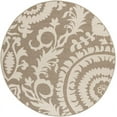 thumbnail image 1 of Mark&Day Outdoor Rugs, 9ft Round Nancy Cottage Indoor/Outdoor Camel Area Rug, Non Shedding Brown Beige Carpet for Patio, Porch, Deck, Bedroom, Living Room or Kitchen (8'10" Round), 1 of 7
