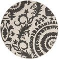 thumbnail image 1 of Mark&Day Outdoor Rugs, 9ft Round Nancy Cottage Indoor/Outdoor Cream Area Rug, Non Shedding White Blue Black Carpet for Patio, Porch, Deck, Bedroom, Living Room or Kitchen (8'10" Round), 1 of 8