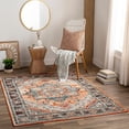 thumbnail image 1 of Mark&Day Outdoor Rugs, 9x12 Brownsburg Traditional Indoor/Outdoor Burnt Orange Area Rug, Non Shedding Orange Beige Grey Carpet for Patio, Porch, Deck, Bedroom, Living Room or Kitchen (9' x 12'), 1 of 8