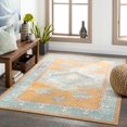 thumbnail image 1 of Mark&Day Outdoor Rugs, 9x12 Habsburg Global Indoor/Outdoor Saffron Area Rug, Non Shedding Orange Blue White Carpet for Patio, Porch, Deck, Bedroom, Living Room or Kitchen (8'10" x 12'), 1 of 7