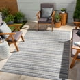 thumbnail image 1 of Mark&Day Outdoor Rugs, 9x12 PAU Global Indoor/Outdoor Dark Blue Area Rug, Non Shedding Blue Grey Cream Carpet for Patio, Porch, Deck, Bedroom, Living Room or Kitchen (8'10" x 12'), 1 of 6
