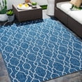 thumbnail image 1 of Mark&Day Outdoor Rugs, 9x12 Valentijn Traditional Indoor/Outdoor Denim Area Rug, Non Shedding Blue Cream Carpet for Patio, Porch, Deck, Bedroom, Living Room or Kitchen (8'10" x 12'), 1 of 6